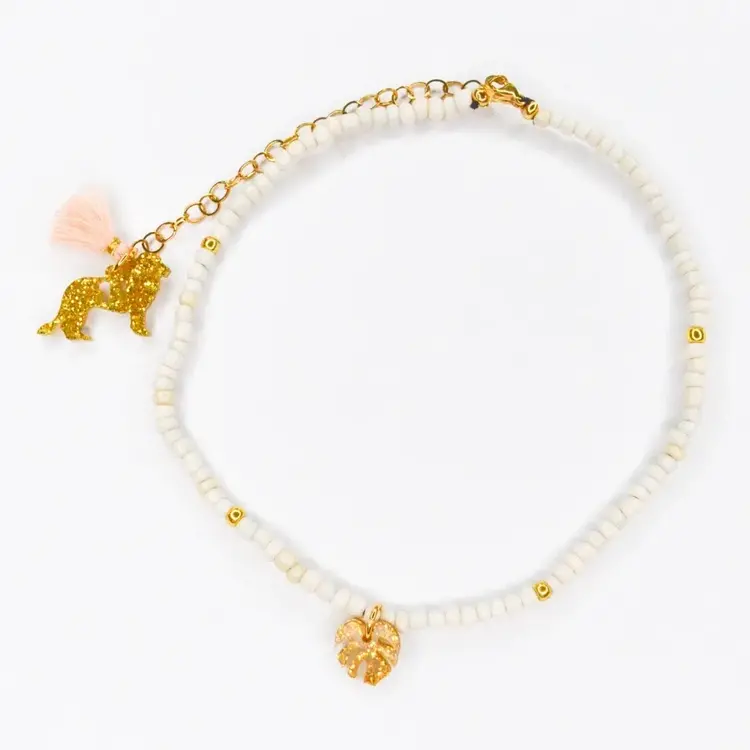 Feestbeest Korte ketting White