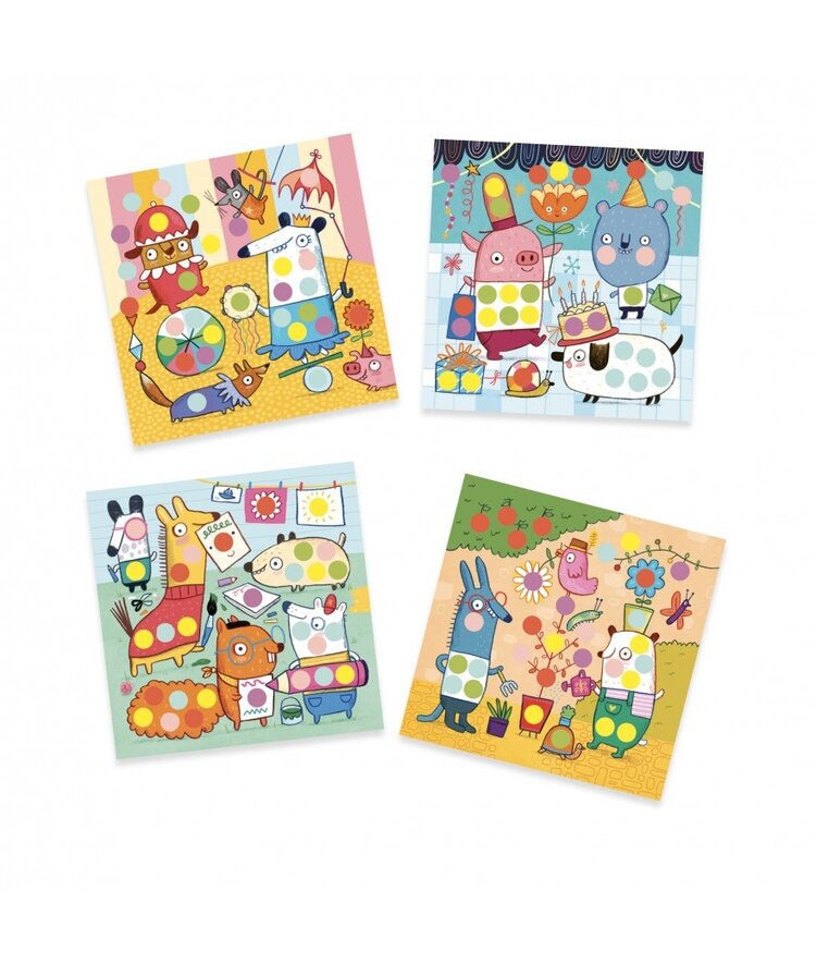 Djeco Djeco Stickers - Avec des gommettes rondes