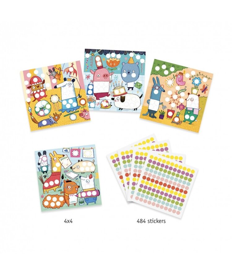 Djeco Djeco Stickers - Avec des gommettes rondes