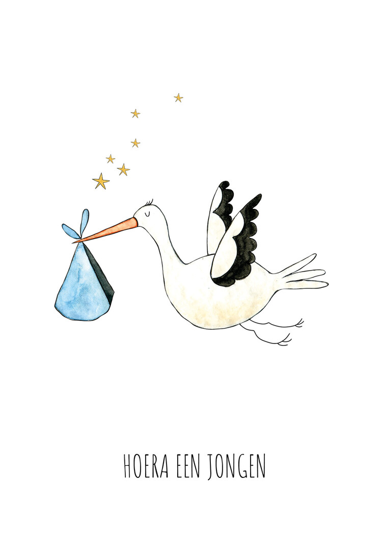 Juulz Kaart - Hoera een jongen