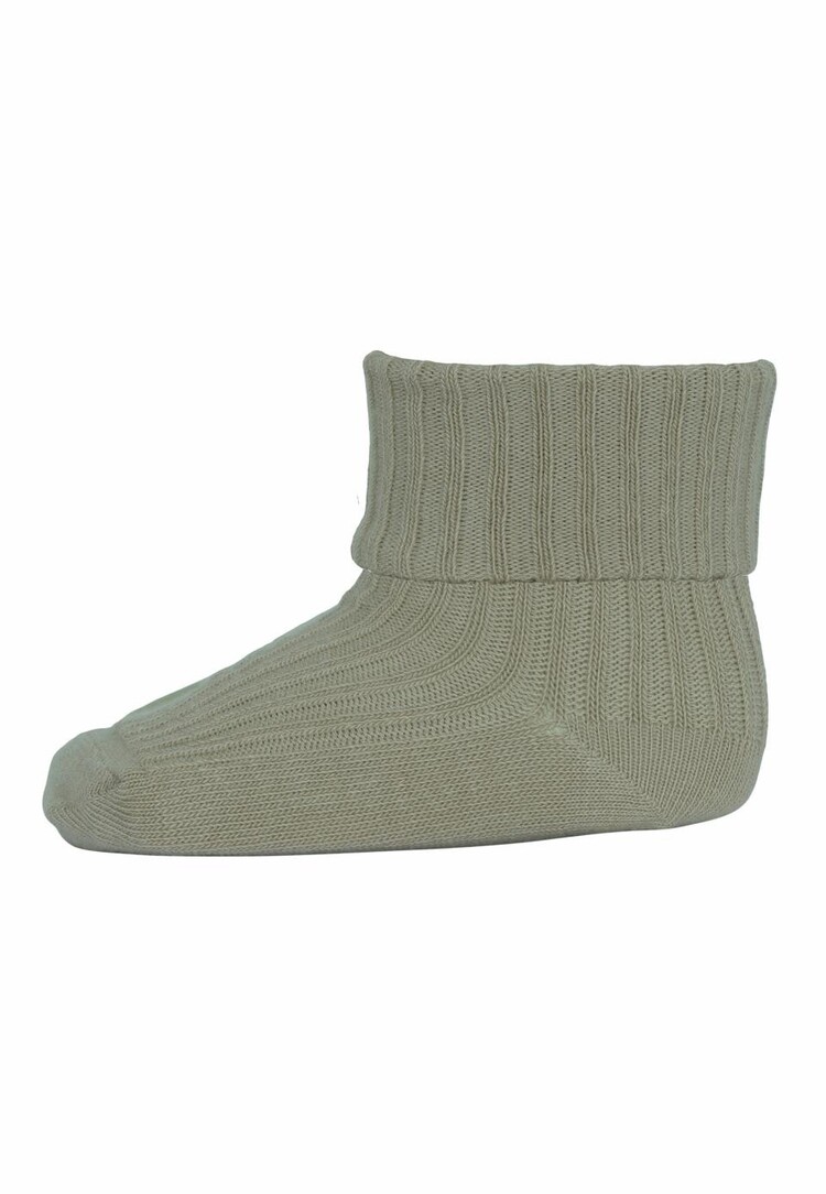 MP Denmark Cotton rib baby socks - 3049 - Desert Sage