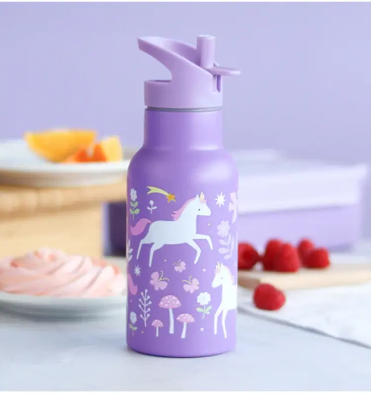 A Little Lovely Company RVS drinkfles - Unicorn Dreams