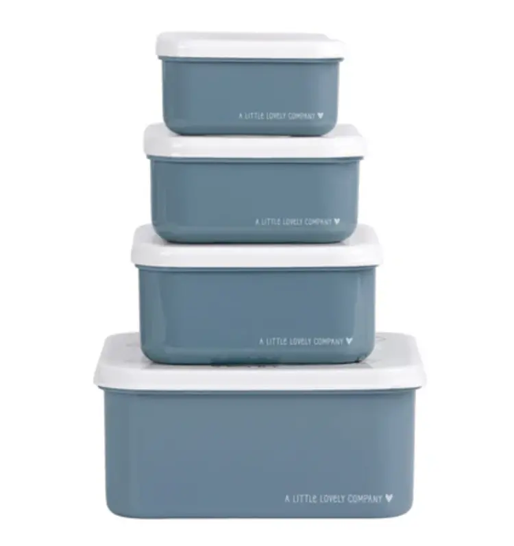A Little Lovely Company Lunch & snack box set - Voertuigen