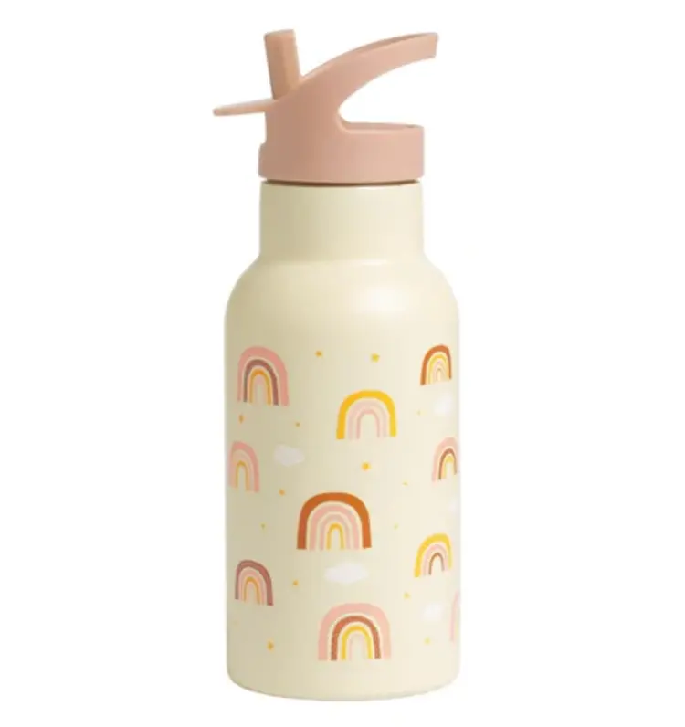 A Little Lovely Company RVS drinkfles - Regenbogen