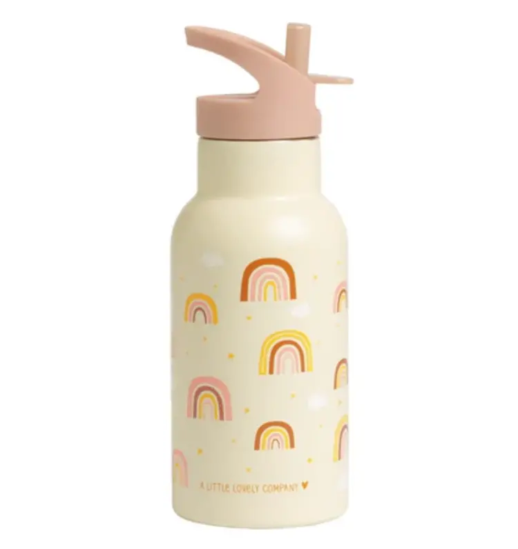 A Little Lovely Company RVS drinkfles - Regenbogen
