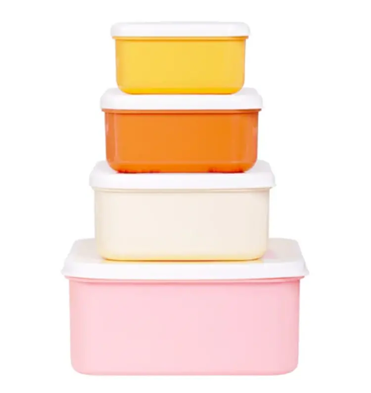 A Little Lovely Company Lunch & snack box set - Regenbogen