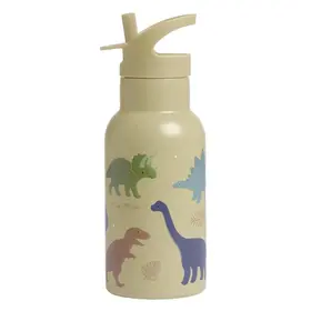 A Little Lovely Company RVS drinkfles - Dinosaurussen