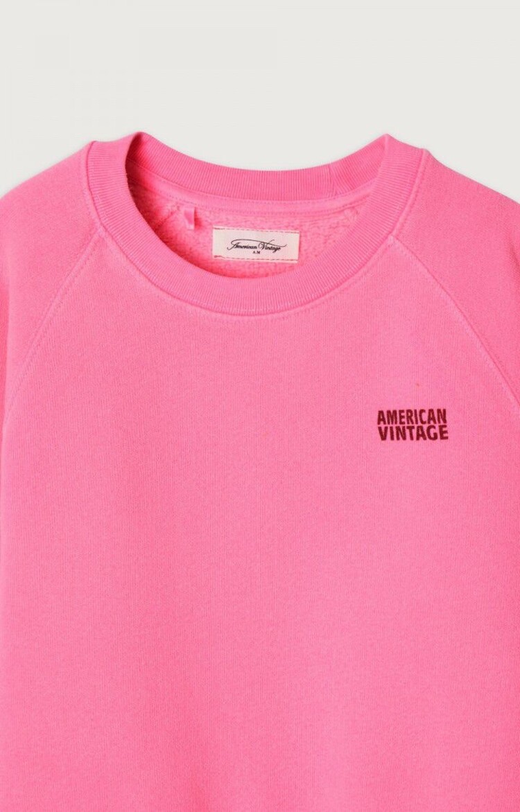 American Vintage Izubird  sweat - Rose fluo