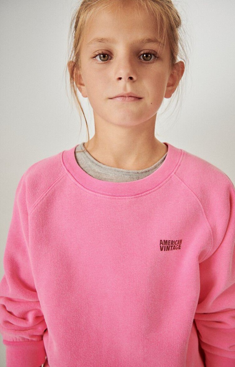 American Vintage Izubird  sweat - Rose fluo