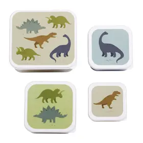A Little Lovely Company Lunch & snack box set - Dinosaurussen