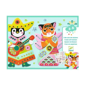 Djeco Creatief met stickers - Glanzend