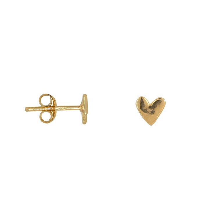 Bibi Camille Mini Heart Stud Earring - Gold Plated