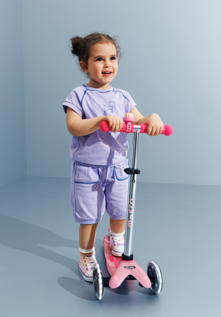 Micro step Mini micro step deluxe - Glow LED Frosty roze