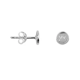 Bibi Camille Smiley Stud Earring - Silver