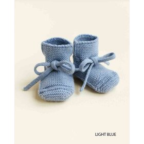 Hvid Booties 0-9M - Light blue