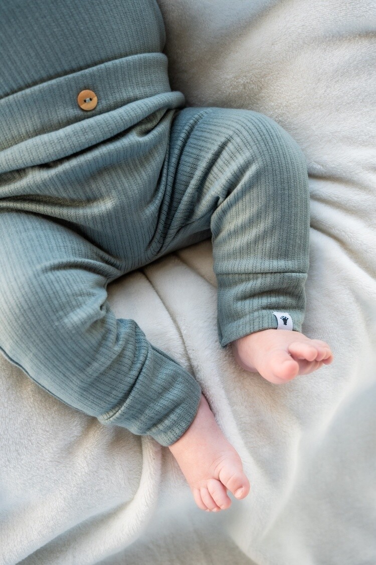 Klein baby Trousers rib - Stone green