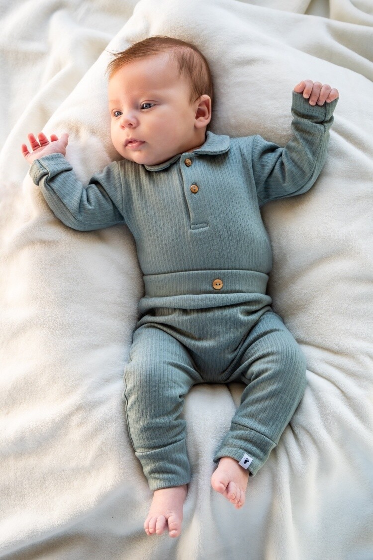 Klein baby Trousers rib - Stone green