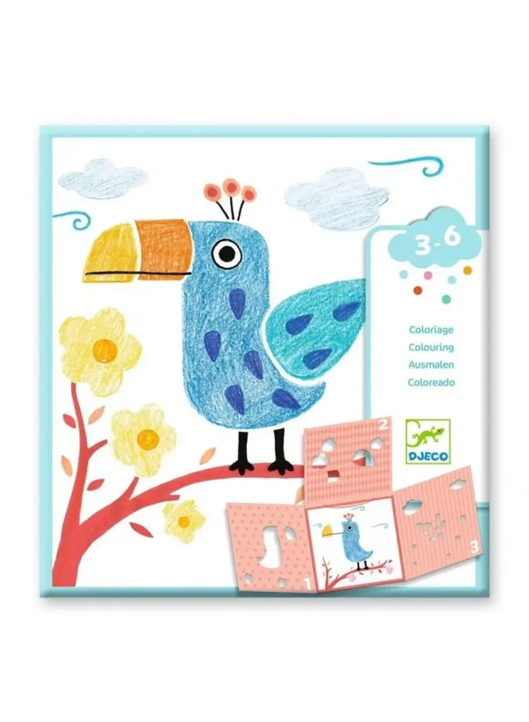 Djeco Colouring - 3 stencils 1 image