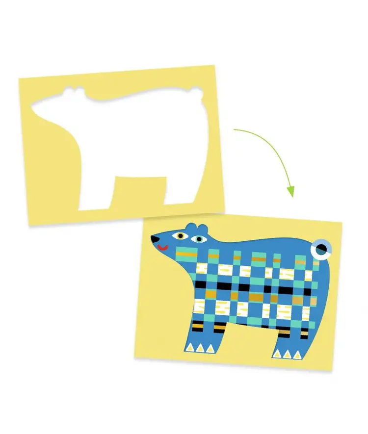 Djeco Creatief met papier - Voor, achter, voor