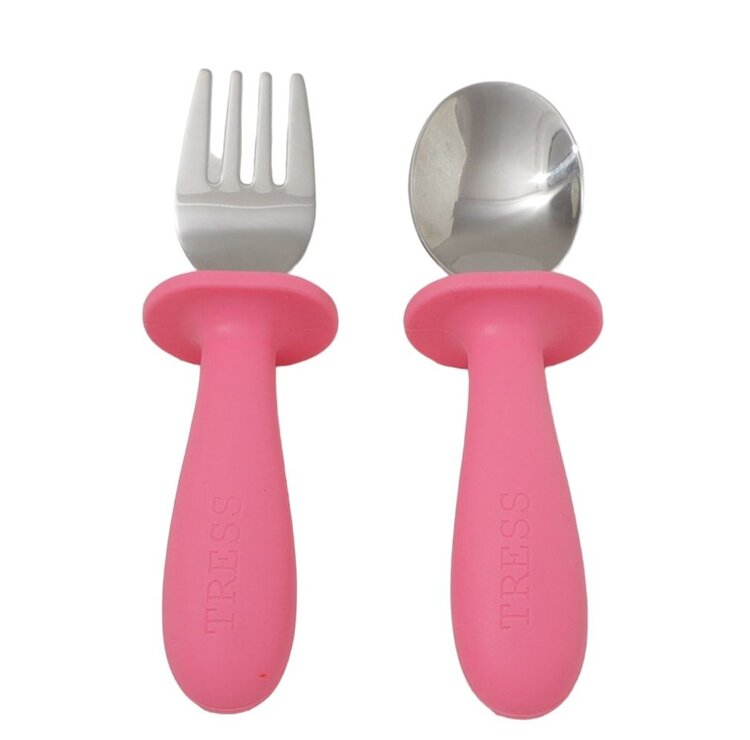 Tress happy tableware The spoon & fork - bubbly pink