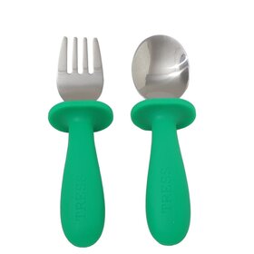 Tress happy tableware The spoon & fork - bright green