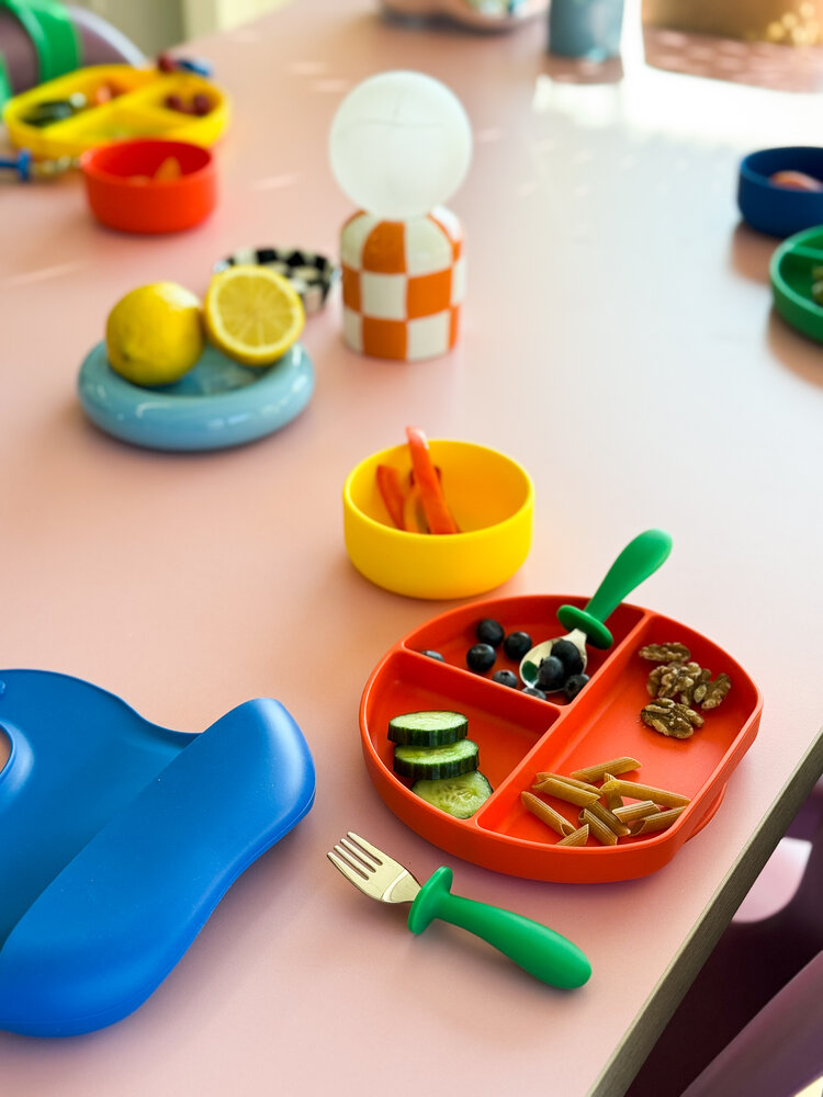 Tress happy tableware The bib - cool blue