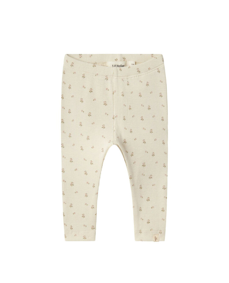 Lil'Atelier Baby gago slim legging - Turtledove flower