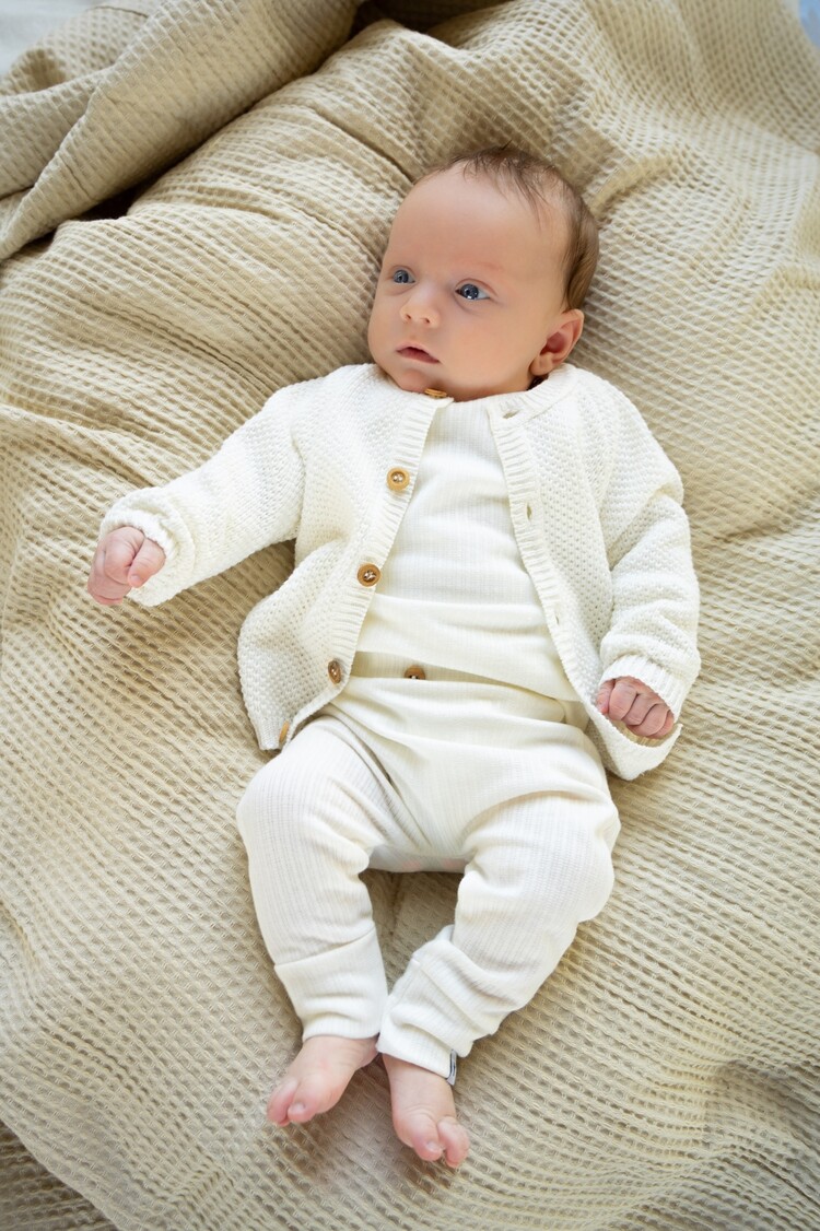 Klein baby Cardigan - Natural white