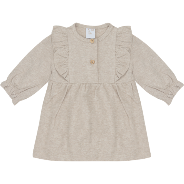 Klein baby Dress ruffle - Beige melange