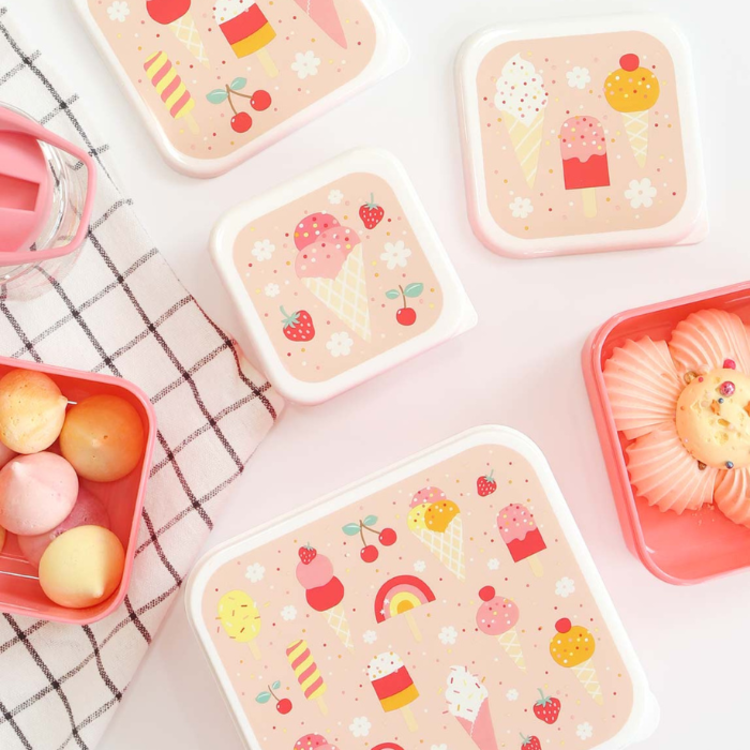 A Little Lovely Company Lunch & snack box set - Ijsjes