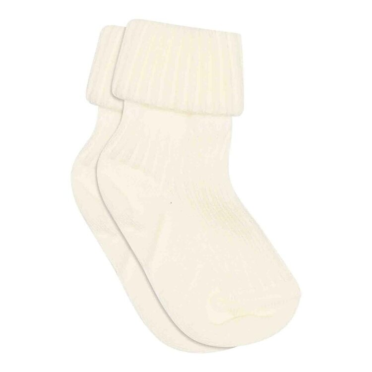 MP Denmark Cotton rib baby socks - 432 - Snow White