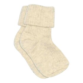 MP Denmark Cotton rib baby socks - 499 - Creme Melange