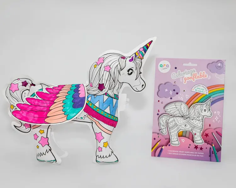 Ara Créative Opblaasbare kleurplaat - Gigantische Unicorn