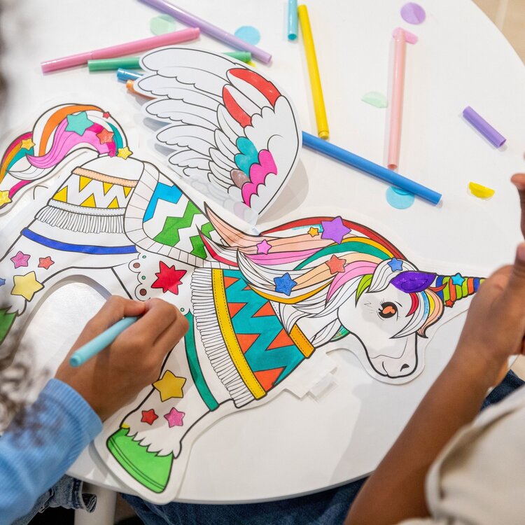 Ara Créative Opblaasbare kleurplaat - Gigantische Unicorn