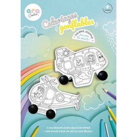 Ara Créative Opblaasbare kleurplaat - Vliegtuig/Helicopter