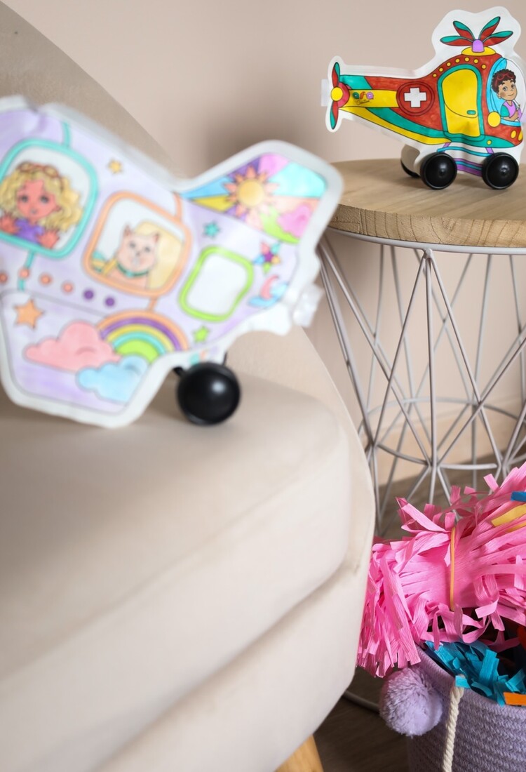 Ara Créative Opblaasbare kleurplaat - Vliegtuig/Helicopter