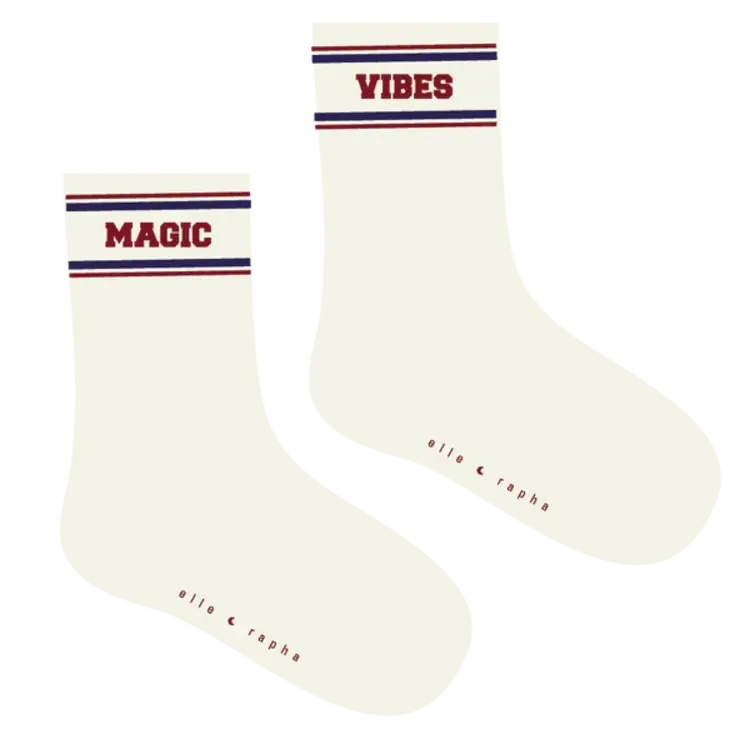 Elle and Rapha MAGIC VIBES socks