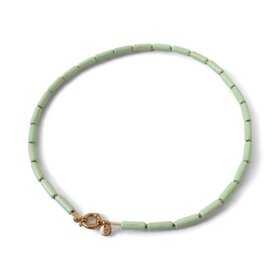 LOVEissue Necklace tube soft green - smiley purple