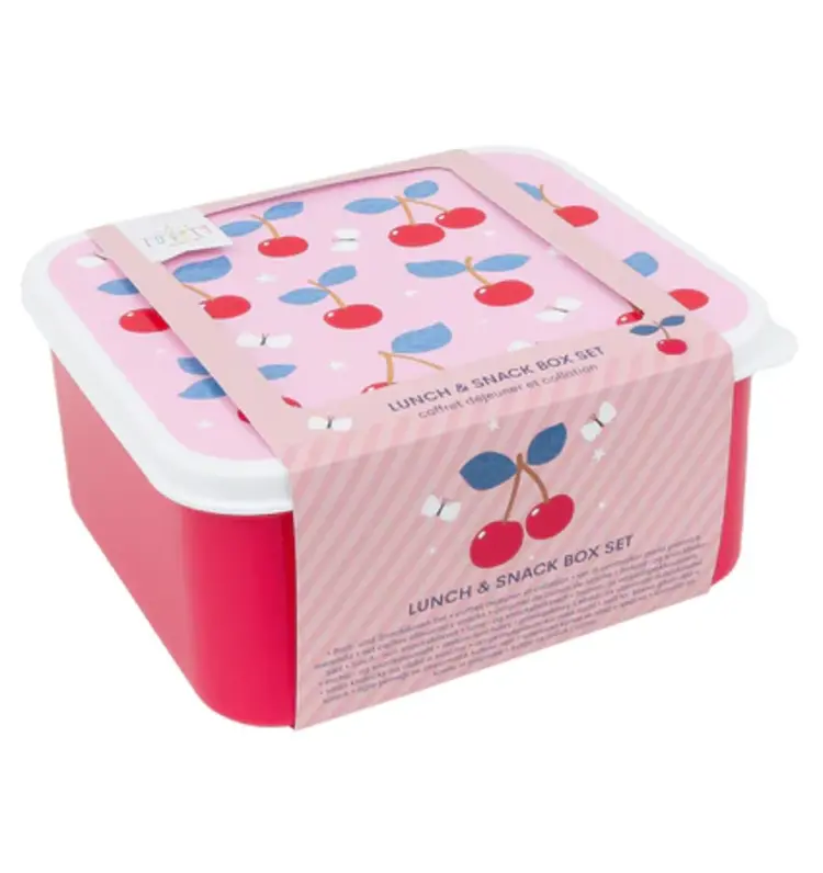 A Little Lovely Company Lunch & snack box set - Kersen