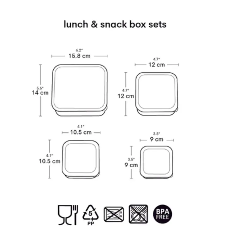 A Little Lovely Company Lunch & snack box set - Kersen