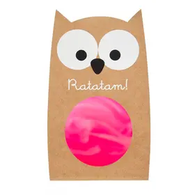 Ratatam Bouncy owl balls Marble - pink