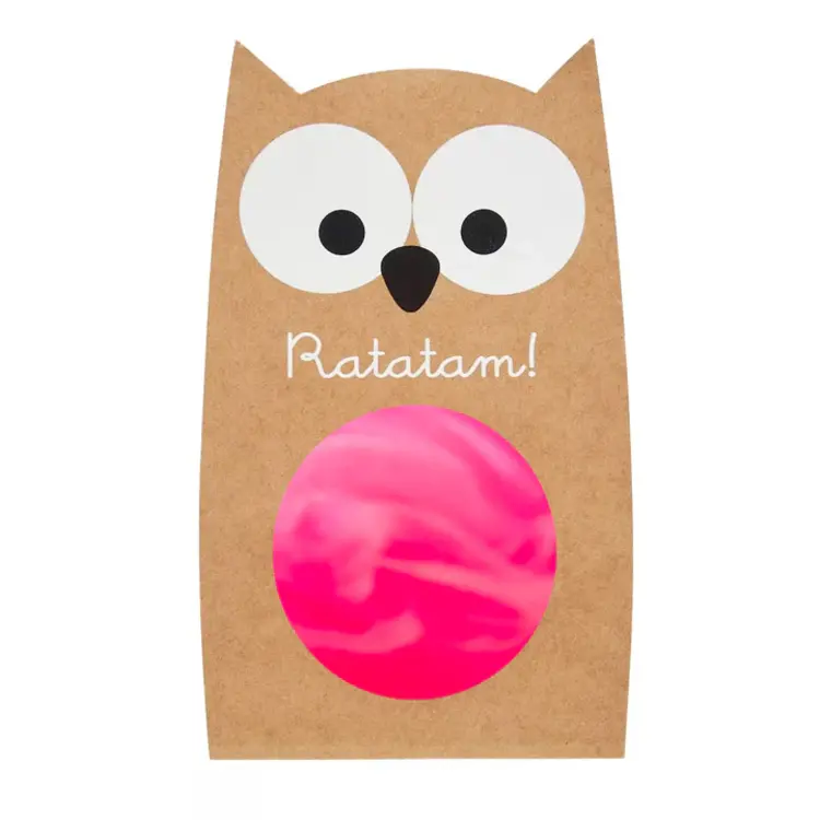 Ratatam Bouncy owl balls Marble - pink