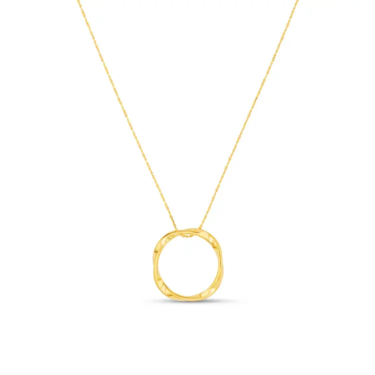 Orelia Organic Open Circle Mid Length - Pale Gold