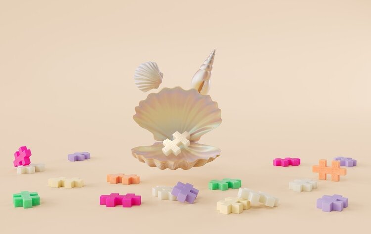 Plus - Plus Tube 240 stuks - Pearl