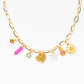 Feestbeest Bedelketting Golden Heart