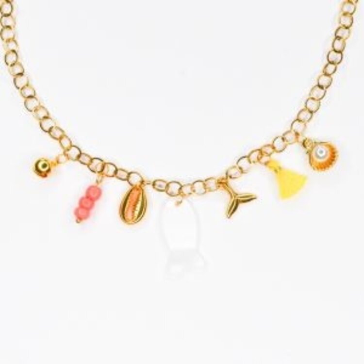 Feestbeest Bedelketting White fish