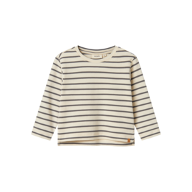 Lil'Atelier Limia LS Loose Top - Turtledove/Poppy Seed