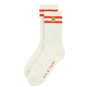Elle and Rapha Smiley Coral - socks