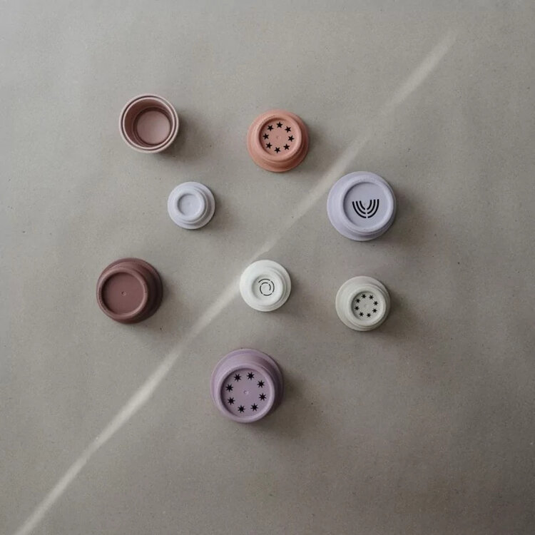 Mushie Stacking Cups - Pastel