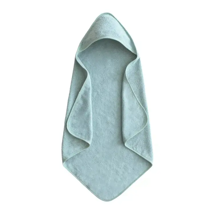 Mushie Hooded Towel - Sea Mist